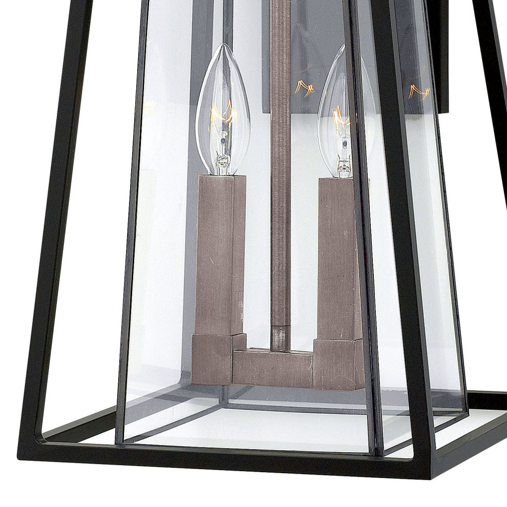 Hinkley Walker Medium Wall Mount Lantern, Black