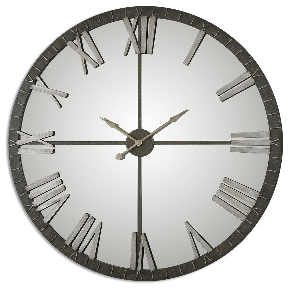 XL 60" Mirrored Round Wall Clock