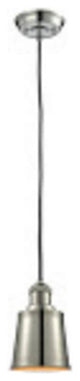 Innovations 1 Light Addison Mini Pendant in Polished Nickel, 201C-PN-M9