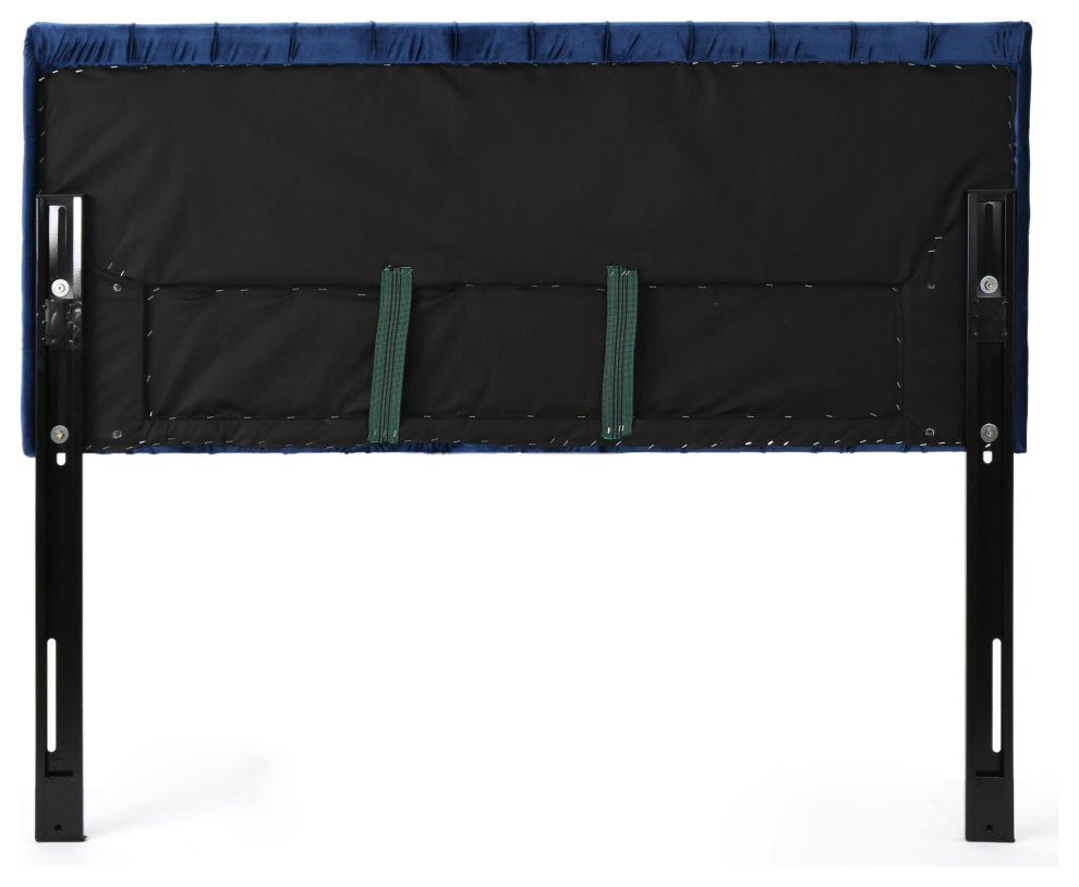 GDF Studio Hunter Tufted Fabric Queen/ Full Headboard, Navy Blue