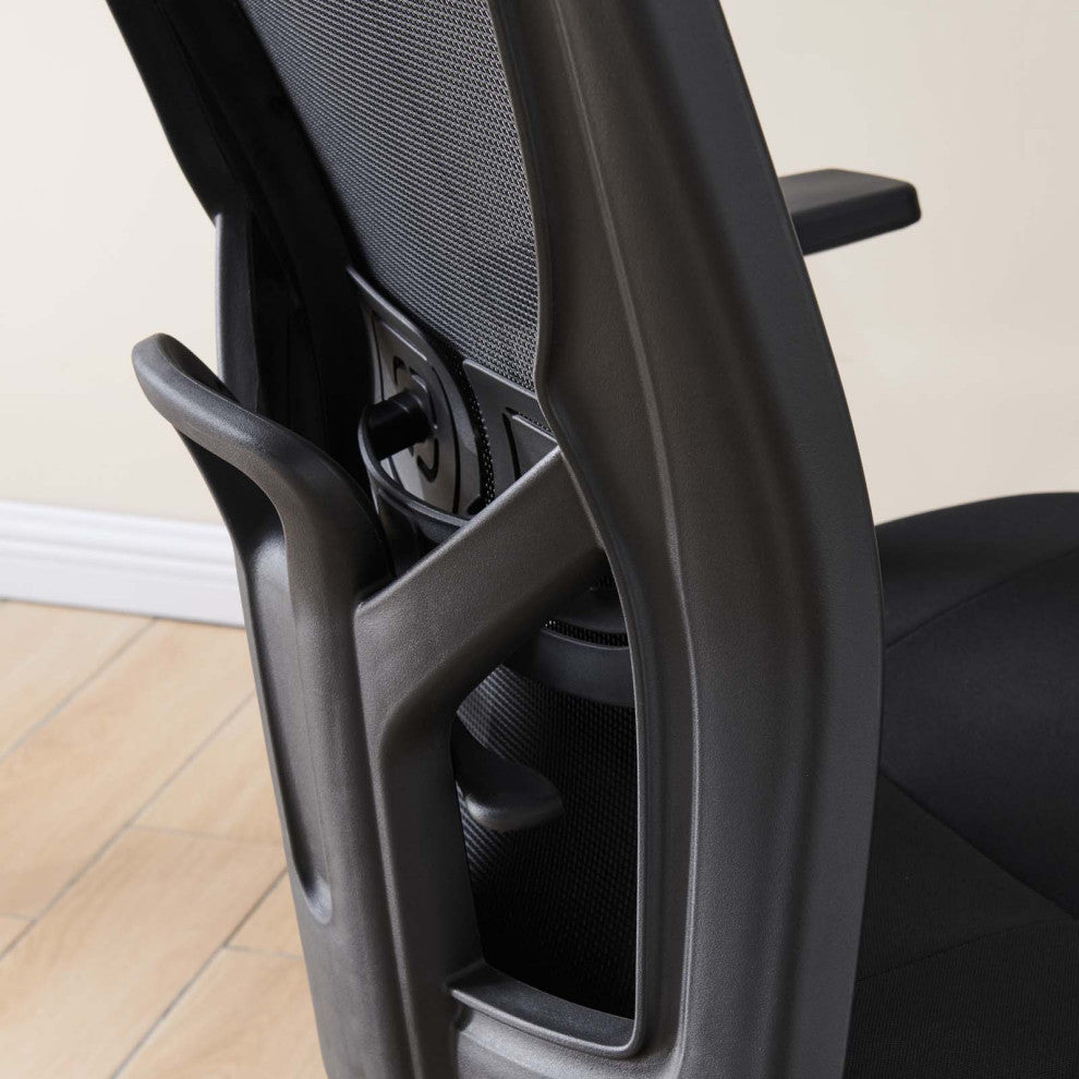 Computer Work Desk Chair, Fabric, Black, Modern, Home Business Office Furniture
