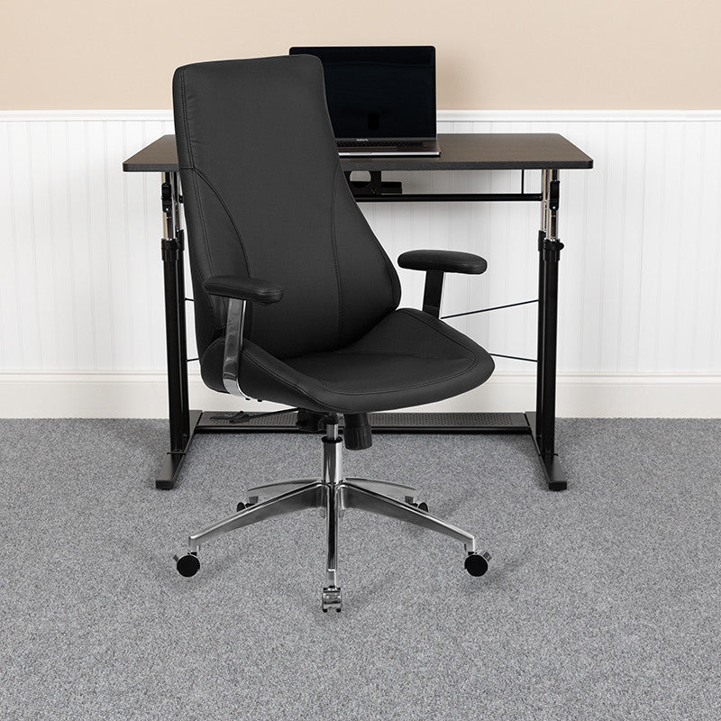 Black High Back Leather Chair