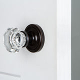 Single Classic Rosette With Waldorf Knob, Antique Pewter, Timeless Bronze, Singl