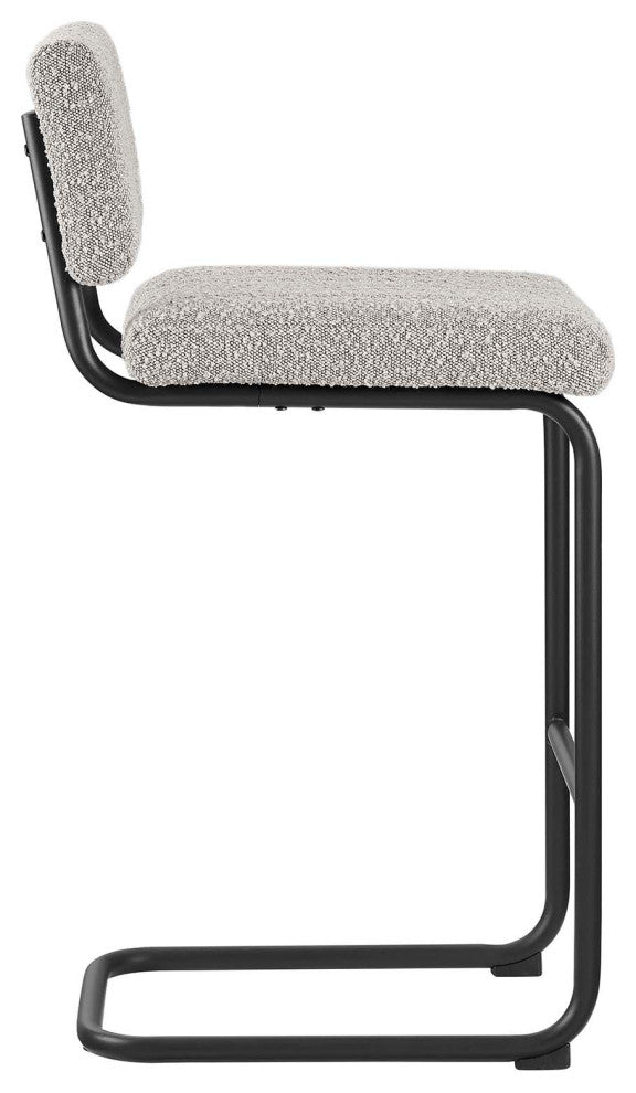 Parity Boucle Counter Stools, Set of 2, Black Taupe