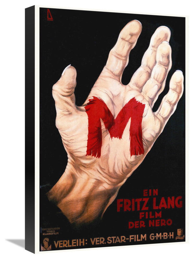 "M by Fritz Lang" Stretched Canvas Giclee by Hollywood Photo Archive, 15x22"