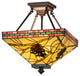 Meyda Lighting 165234 14" Square Pinecone Mission Inverted Pendant