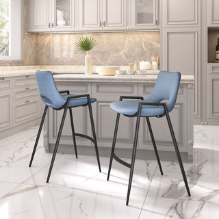 Desi Counter Stool, Set of 2 Blue