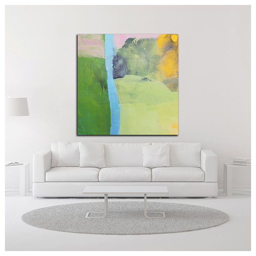 "Moon Haze" by Lina Alattar, Print on Canvas, 14"x14"