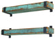 Aqua Metal Wrapped Shelves