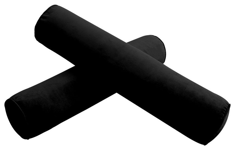 STYLE V1 Twin Velvet Pipe Trim Indoor Daybed Bolster Pillow |COVER ONLY| AD374