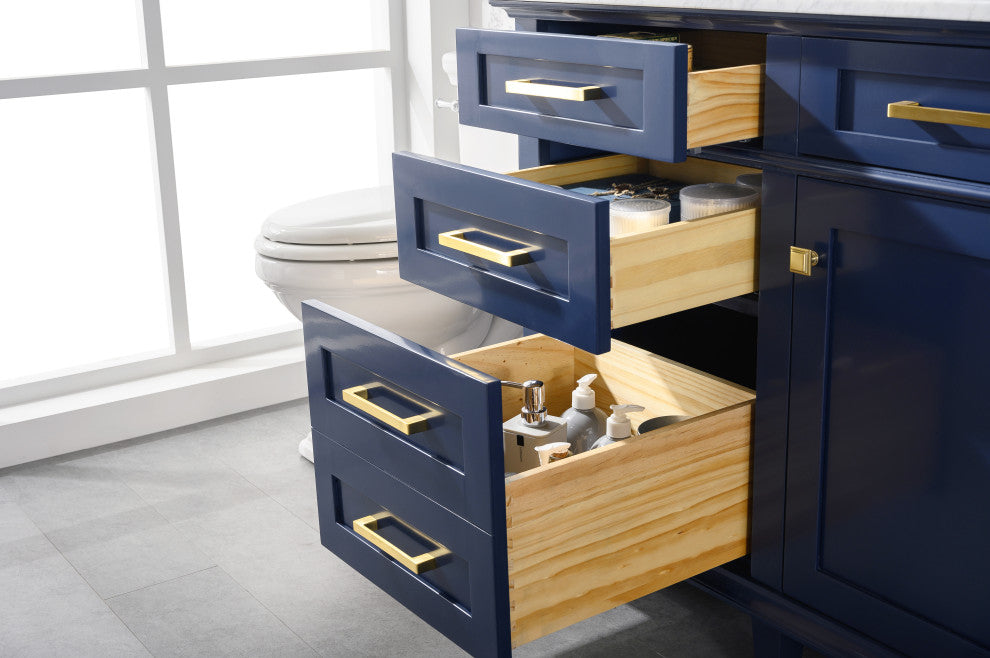 60" Single Sink Vanity, Blue