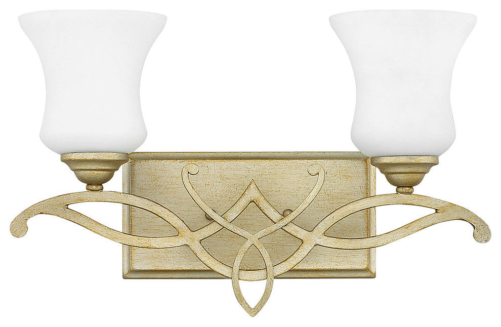 Hinkley Brooke Bath 2-Light Vanity, Silver Leaf