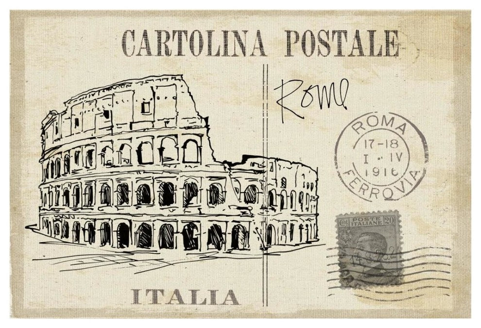 "Postcard Sketches III v2" Digital Paper Print by Anne Tavoletti, 32"x22"