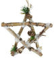9.75" Small Rustic Snowy Wood Branch Star Christmas Ornament