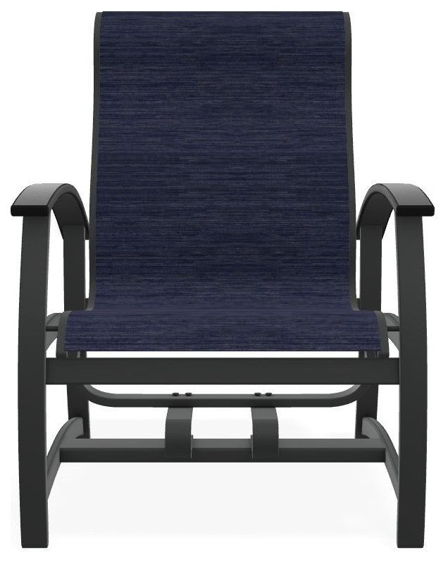 Belle Isle Sling Outdoor Hidden Motion Lounge Chair, Collect Indigo/Graphite