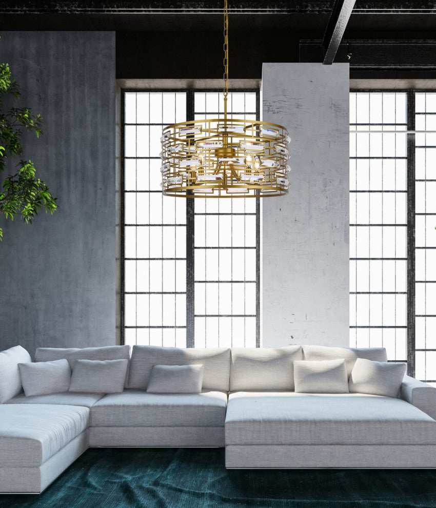 Kenny 24" Pendant, Brass