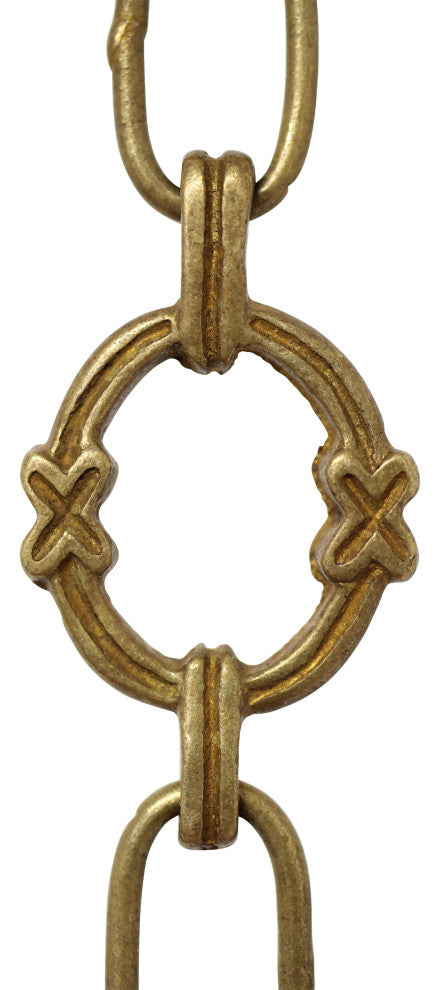 RCH Hardware Brass Round Chandelier Chain, Various Finishes, 2 Sizes, Antique Br