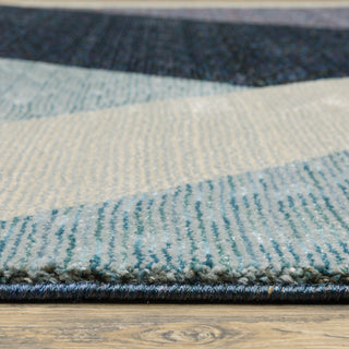 Sadie Angles Power-Loomed Area Rug, Blue/Purple, 2'3"x8'
