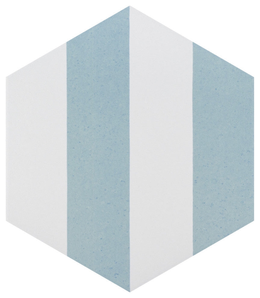 Porto Capri Hex Aqua Porcelain Floor and Wall Tile