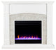 Savannah Color Changing Media Fireplace, White