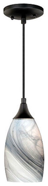 Vaxcel Lighting P0175 Milano 1 Light Mini Pendant - Oil Rubbed Bronze