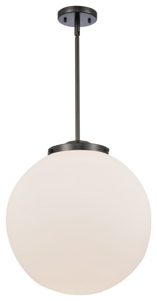 Beacon Pendant, Matte Black, Matte White, Matte White
