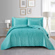 Velvet Quilted 5 Piece Bed Spread Set, North Sea, Over-Sized King 122" X 106"