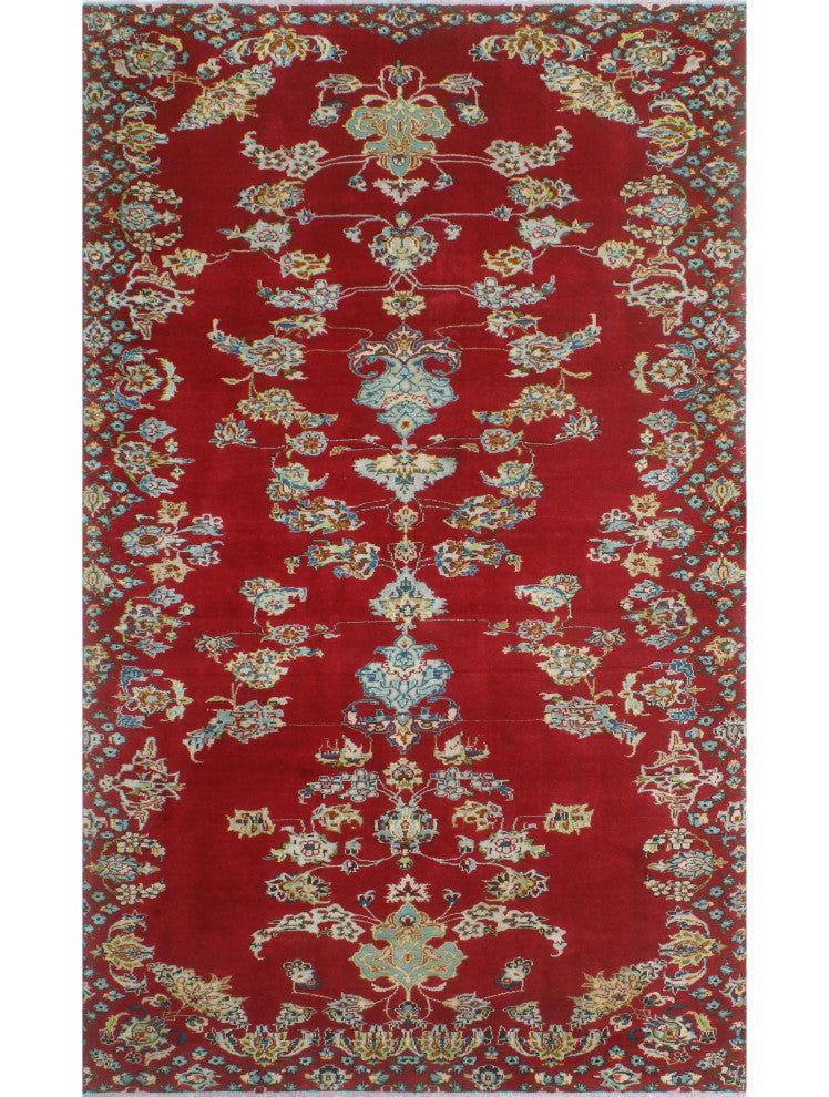 Fine Vintage Distressed Skyler Red/Blue Rug, 5'6x9'4