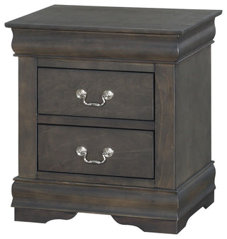 Louis Philippe Nightstand, Dark Gray