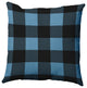 Buffalo Plaid Accent Pillow, Chambray, 26"x26"