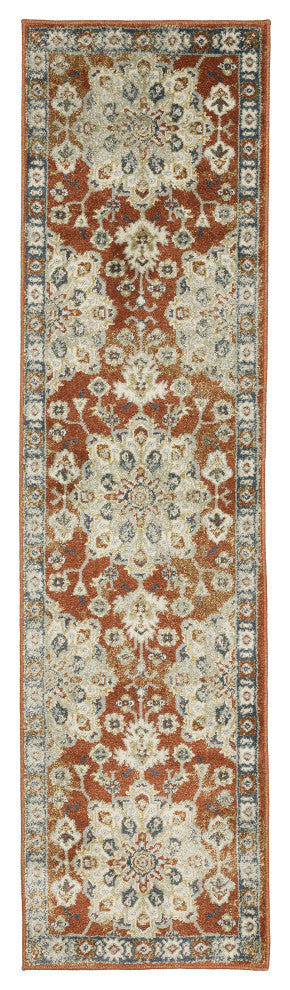 Bastian Oriental Medallion Indoor Area Rug, Rust, 1'10"x7'3"