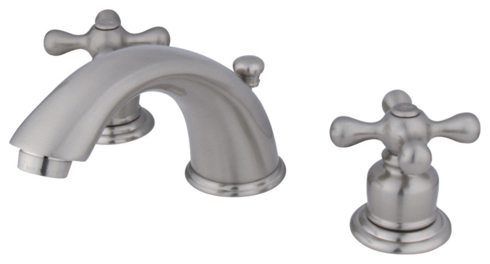 Kingston Brass Widespread Bathroom Faucet With Retail Pop-Up, Brushed Nickel