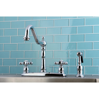 Kingston Brass Centerset Kitchen Faucet, Polished Chrome