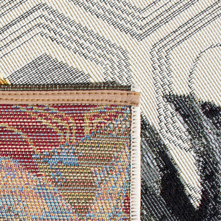 Safavieh Barbados Collection Indoor-Outdoor, BAR524 Rug, Grey/Gold, 2'8"x10'5"