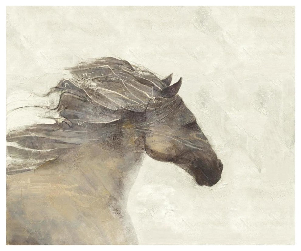 "Into the Wind Ivory Reversed" Digital Paper Print by Albena Hristova, 46"x39"