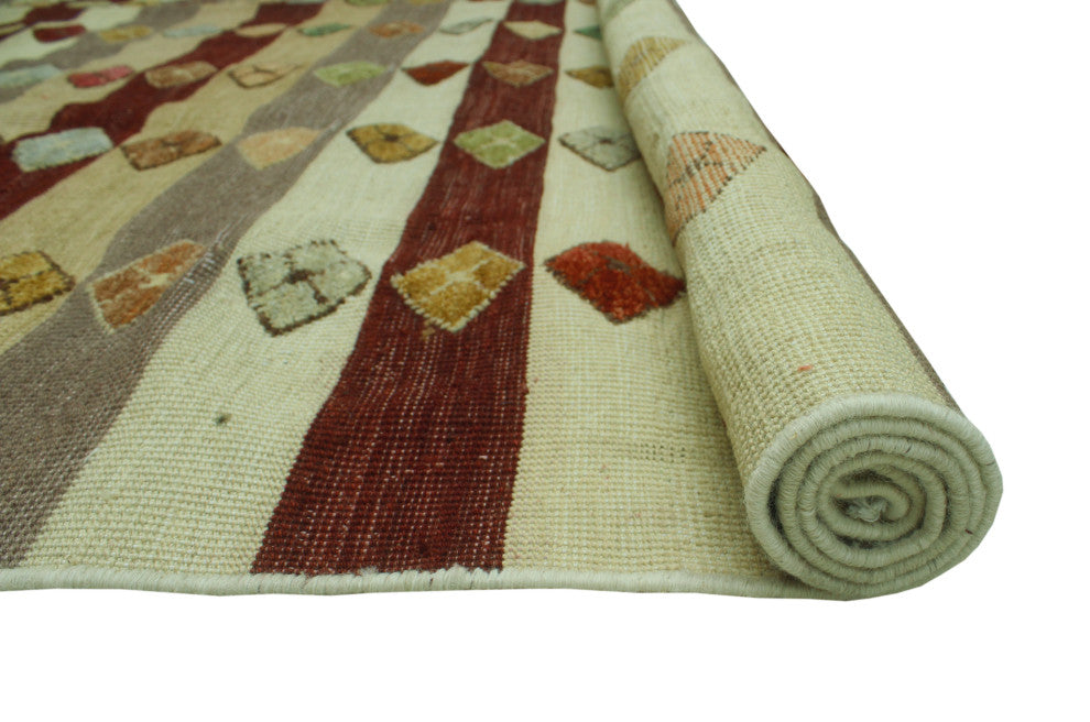 High-Low Kilim Aethelwy Beige Rug