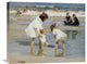 "Children Playing At The Seashore" Artwork, 28" x 22"