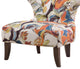 Madison Park Erika Hourglass Tufted Armless Chair, Multi, Abstract