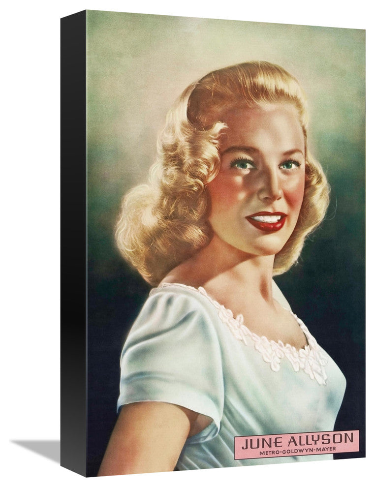 "June Allyson" Stretched Canvas Giclee by Hollywood Photo Archive, 10x16"