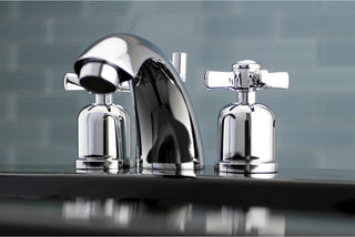 Mini-Widespread Bathroom Faucet With Pop-Up, Polished Chrome