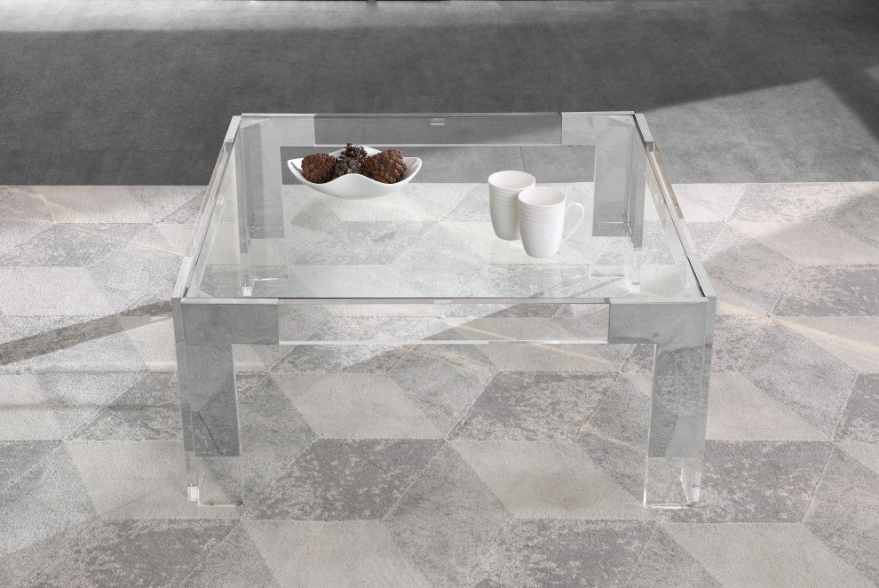 Casper Coffee Table, Chrome, Square