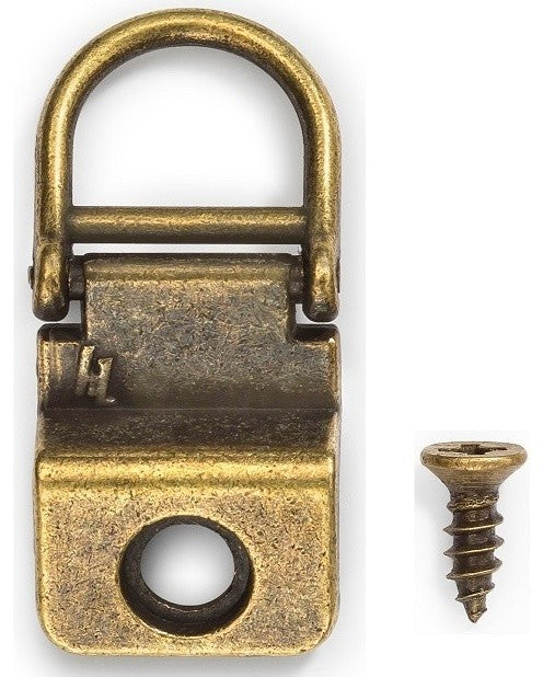 HangZ 25lb. Canvas Flat Wire 1 Hole D Ring, 50-Pack