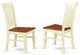 Weston Dining Chair, Slatted Back, Black- Set of 2, Buttermilk and Cherry