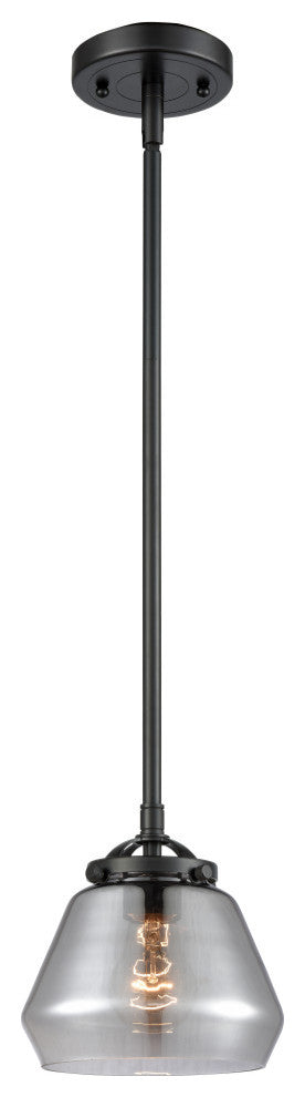 Fulton 1-Light Mini Pendant, Oil Rubbed Bronze, Plated Smoke