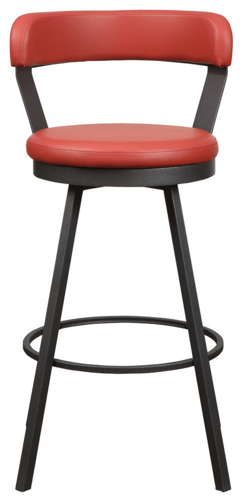 Sonya Pub Height Swivel Stools, Set of 2, Red