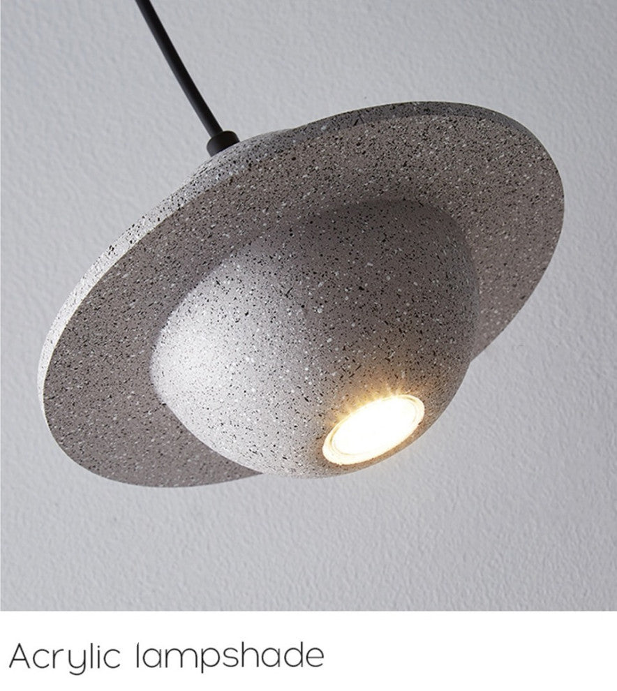 MIRODEMIÂ® Pierrefeu | Planet Saturn LED Industrial Decor Lighting, Red Bottom Glow