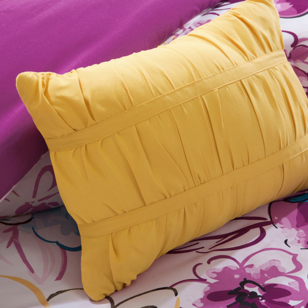 Intelligent Design Peach Skin Printed Comforter Set, Twin/Twin Xl