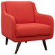 Modern Atomic Red Verve Upholstered Armchair