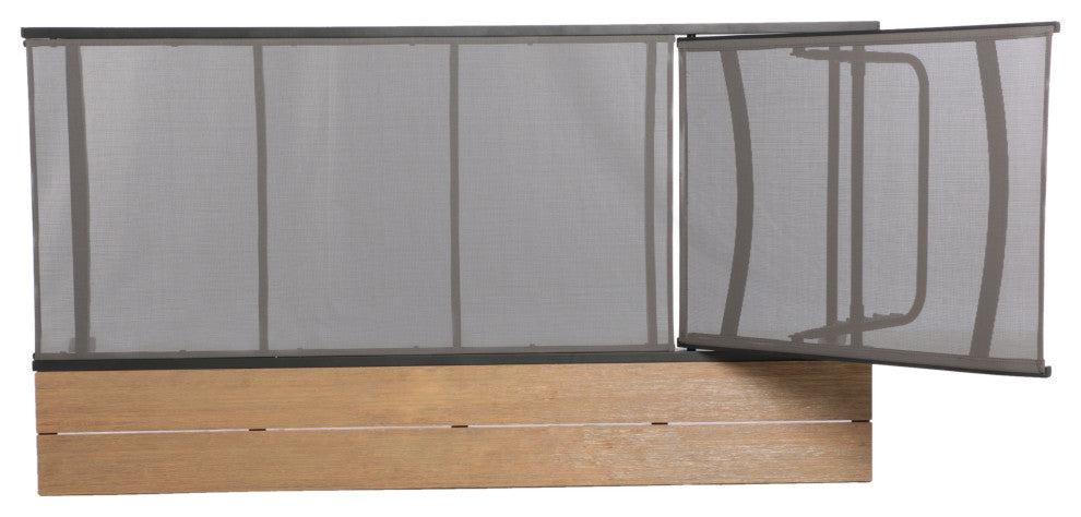 John Outdoor Chaise Lounge With Side Table, Gray, Set of 2