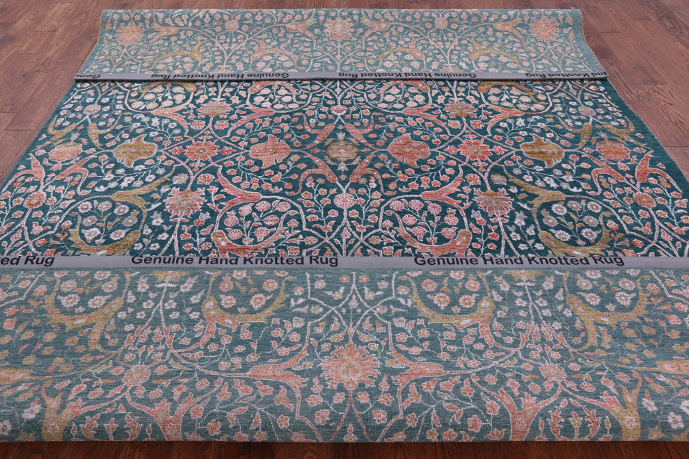 Wool & Silk Modern Hand Knotted Rug 8' 9" X 12' 3" - Q15977
